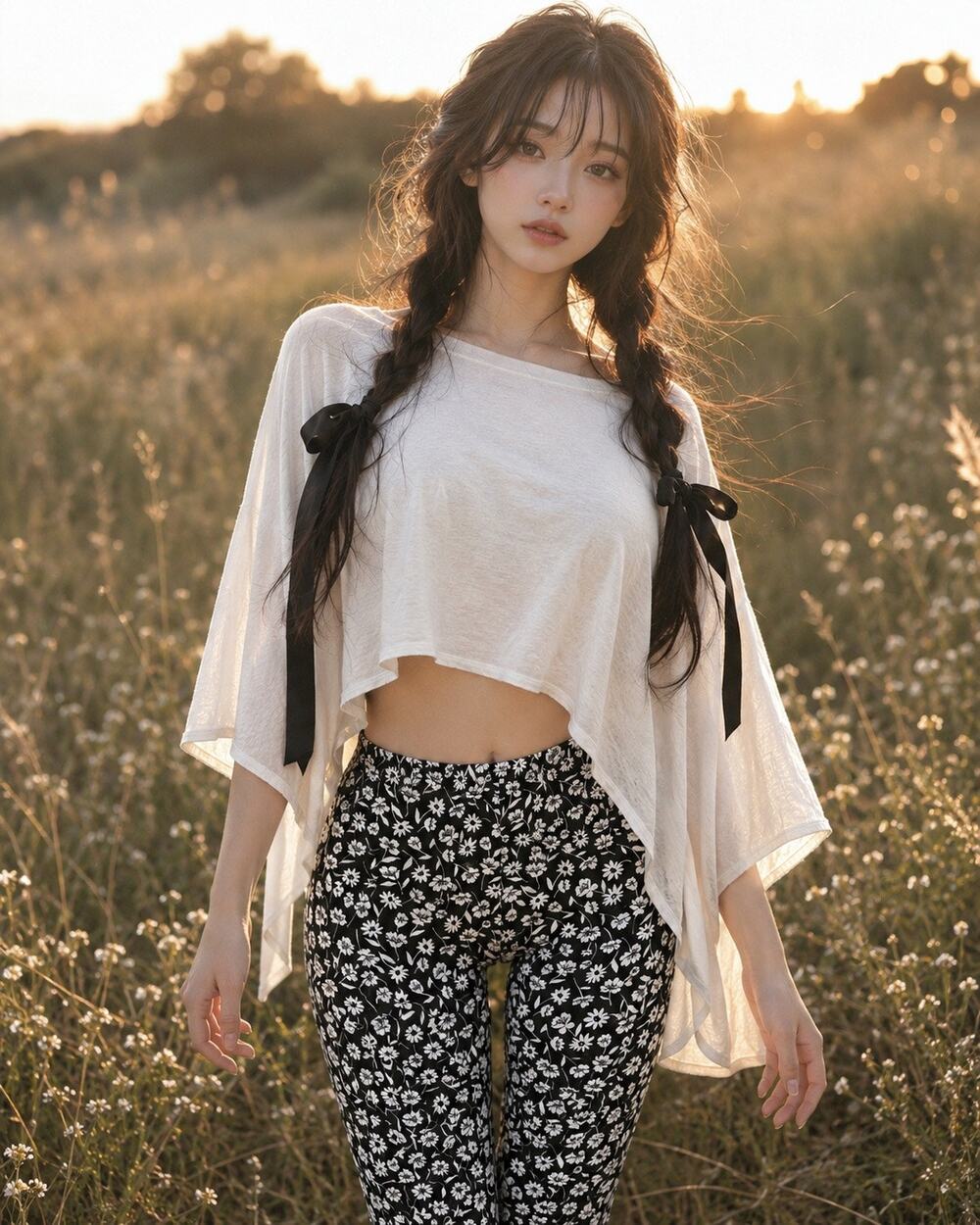 Cottagecore Blooms & Meadow Wanderings buttery soft leggings
